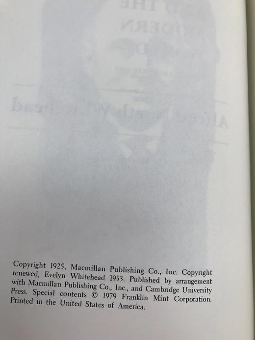 限量版！阿尔弗雷德・诺思・怀特海《科学与现代世界》 配插图 富兰克林图书馆豪华皮装本 商品图3