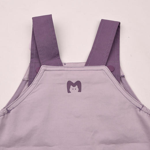 棉果果春季新品女童斜纹纯棉紫色背带裙M122703226127 商品图5