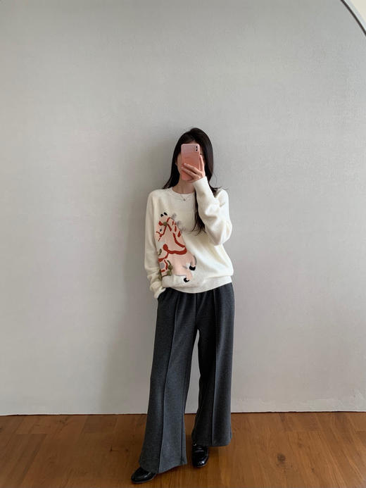 马年限定高圆圆同款马年图腾吉祥如意羊毛衫 商品图12