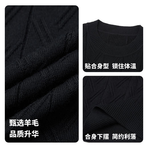 【门店同款】圣得西2025年秋冬季毛衫含绵羊毛柔软细腻圆领针织衫 商品图4