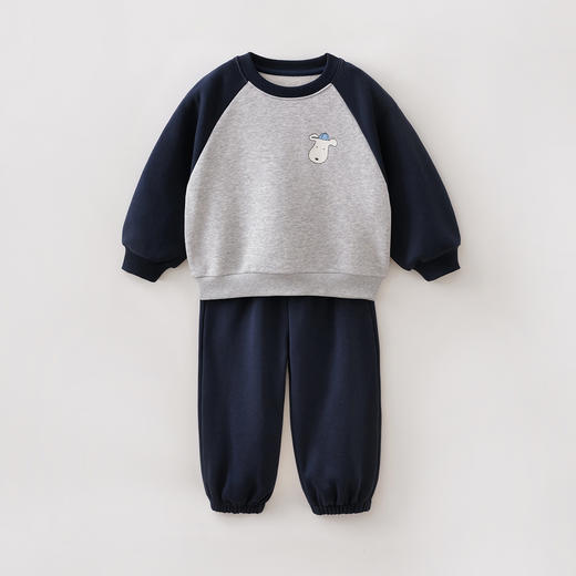 马克珍妮旅行小狗男童拼色卫衣套装2026年春装新款560100 商品图3