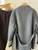 【灰的AB面】噢蜜ooomeooo双色手工10羊绒大衣 商品缩略图13