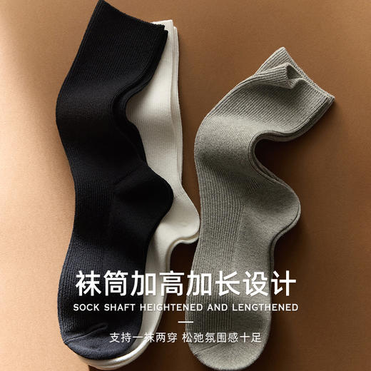 高品质【山羊绒中筒袜】高奢7A抗菌消臭🧦miu系百搭双针无骨堆堆中筒袜🏆高弹不易变形❗️久穿久洗仍能保持挺括 商品图1