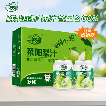 一枝笔莱阳梨汁245ml*20罐 果汁饮料礼盒装批发一支笔山东莱阳梨饮料 /水饮冲调 /饮料 /果蔬汁/饮料 商品图7