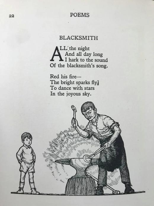 约20世纪早期 欢乐街诗集 多位艺术家绘制精美插图 精装32开 商品图12