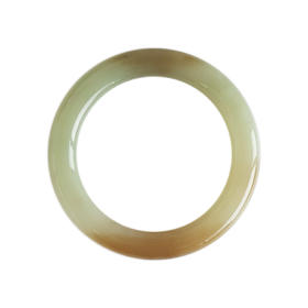 【天然正品】天然新疆料圆条细腻58.5号油润度佳糖料和田玉手镯 171225NJS62