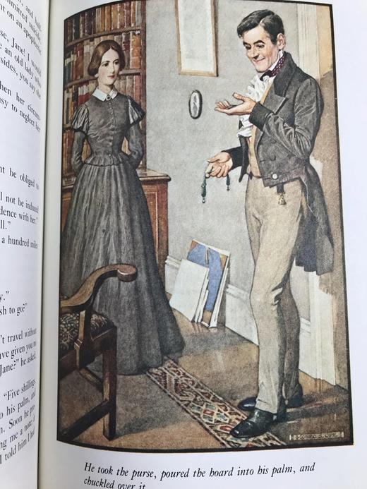 限量版！夏洛蒂・勃朗特《简・爱》 配插图 富兰克林图书馆豪华皮装本 商品图4