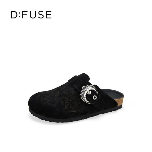 Dfuse迪芙斯2026春季新款镂空雕花半包头勃肯鞋拖鞋DFE1110077 商品图13