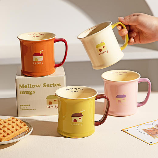 摩登主妇Melllow陶瓷马克杯家用喝水杯牛奶早餐杯冲泡杯咖啡杯子 商品图4
