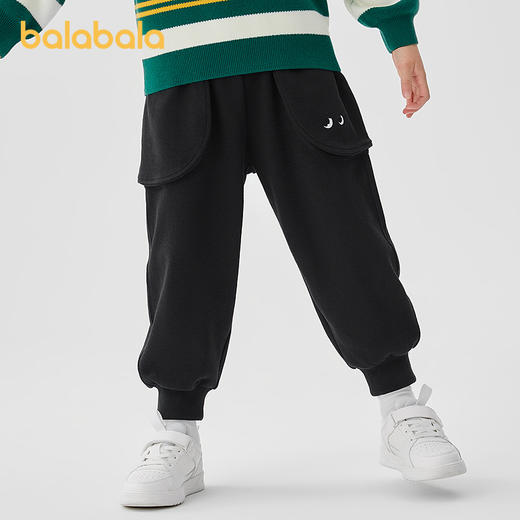 巴拉巴拉童装儿童长裤男童春秋基础束脚裤贴布章仔时尚百搭休闲裤 商品图1