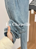 专柜实拍【人生小脚裤】拉夏贝尔/La Chapelle单扣弧形口袋小脚牛仔裤女修身小个子时尚休闲长裤 商品缩略图4