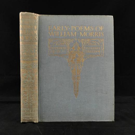 1914年 威廉·莫里斯早期诗集 弗洛伦斯·哈里森16幅彩色手工贴图 漆布精装16开 商品图0