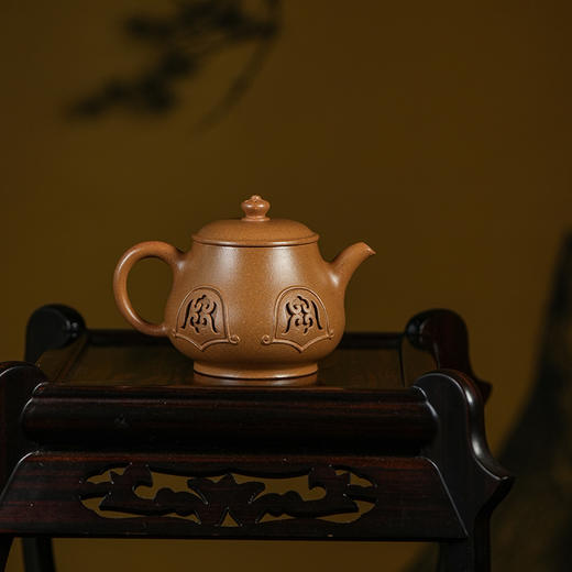 龙德堂陶艺 汤宣武 作品《玲珑系列之探春令》原矿金砂段 180cc 库存请咨询客服 商品图2