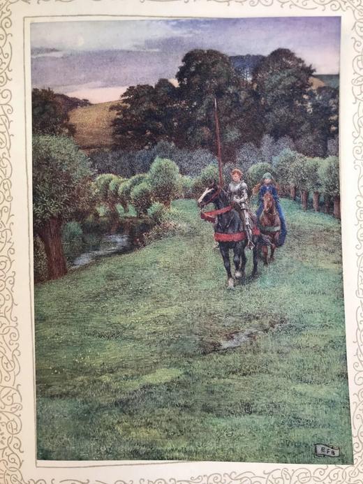 约20世纪早期 丁尼生《国王叙事诗》 约20幅彩色手工贴图 漆布精装16开 商品图6