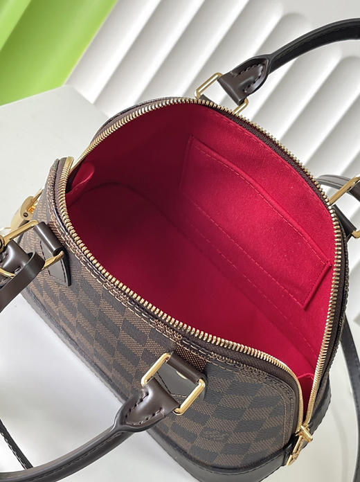 秋冬特惠💰800 原单LV N40606 尺寸：23.5×17.5×11.5cm ALMA BB 啡格贝壳包 变码芯片 商品图8