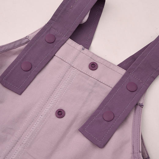 棉果果春季新品女童斜纹纯棉紫色背带裙M122703226127 商品图6