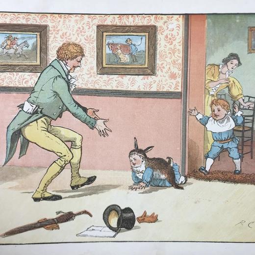 约20世纪早期 蓝道夫·凯迪克《嘿，嘀嘀嗒嗒》绘本 10余幅精美彩色插图 精装18开 商品图8