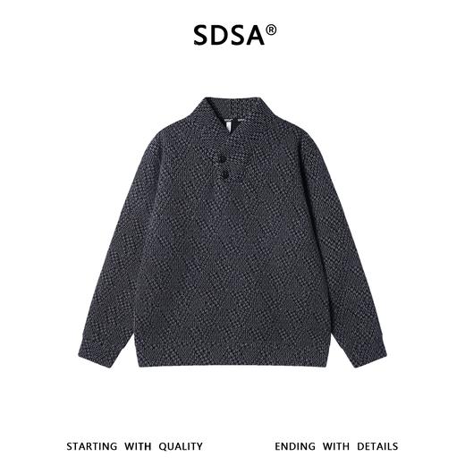 WY1573SDSA男士秋冬新款痞帅男装潮牌撞色波浪线V领卫衣百搭时尚上衣 商品图1