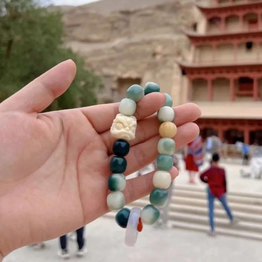 敦煌研究院【飘花菩提根醒狮手串】学生盘玩菩提瑞兔手串女小众设计手链配饰 商品图0