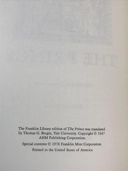 限量版！含藏书票 尼可罗・马基雅维利《君主论》 配插图 富兰克林图书馆豪华皮装本 商品图4