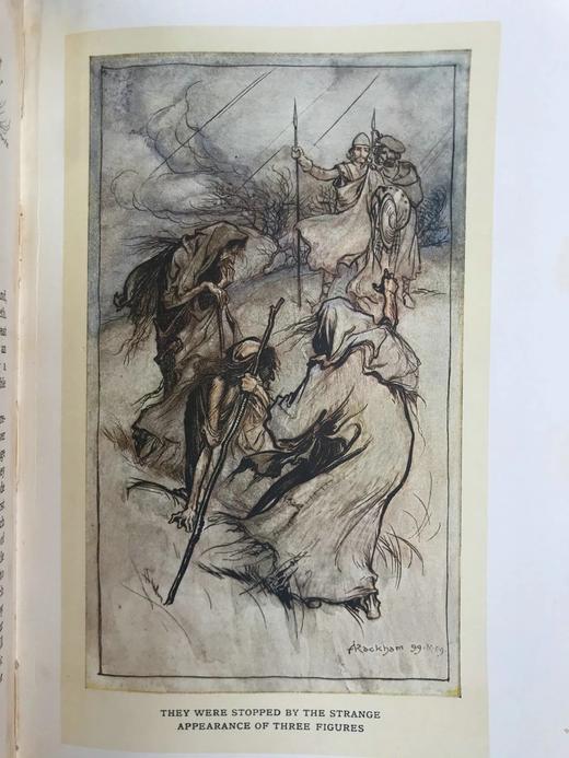 1909年 莎士比亚故事集 鬼才拉克姆12幅彩色手工贴图与大量黑白插图 漆布精装18开 商品图13