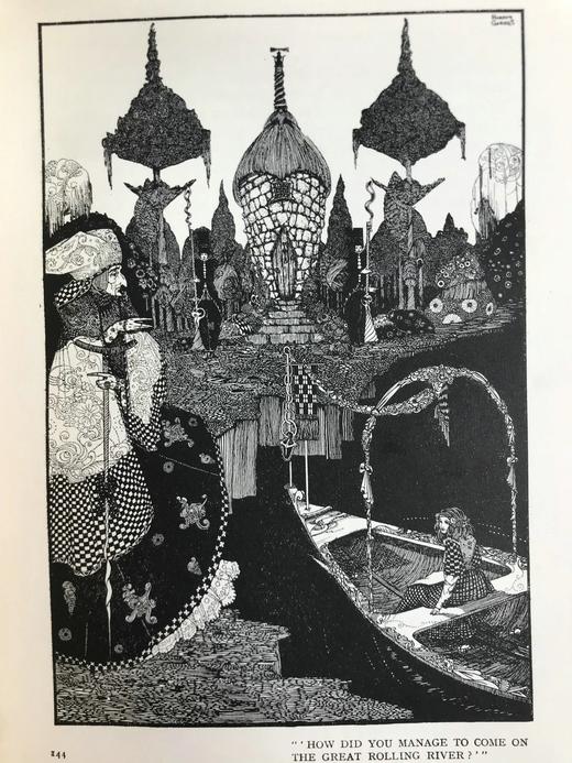 1930年 安徒生童话 哈利·克拉克暗黑新艺术风彩色插图 漆布精装16开 商品图11