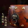 中式雷击木法鼓摆件枣木雕刻裂纹手把件传统国学工艺品摆件 商品缩略图2
