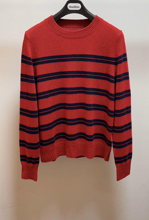 1229-1跨年极限特惠 渠道货 小禾女士新年系列 红色条纹 针织毛衣 商品图12