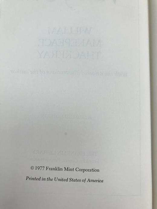 限量版！含藏书票 威廉・梅克比斯・萨克雷《名利场》 配插图 富兰克林图书馆豪华皮装本 商品图4