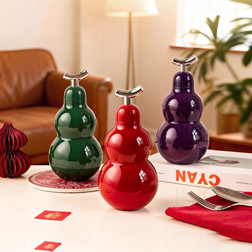 摩登主妇葫芦保温杯本命年新年马年礼物杯子吸管水杯小巧便携水壶 商品图7