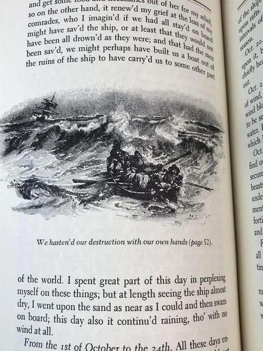 限量版！含藏书票 丹尼尔・笛福《鲁滨逊漂流记》 配插图 富兰克林图书馆豪华皮装本 商品图8