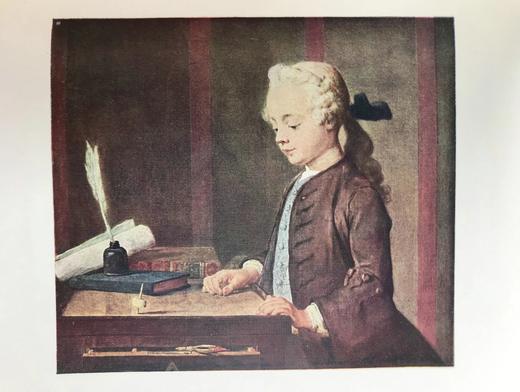 约20世纪早期 夏尔丹与弗拉戈纳尔传 16幅彩色插图 全真皮精装32开 商品图6