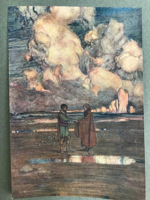 被收录进牛津词典的插画家！约20世纪早期 莎士比亚《第十二夜》 威廉·希斯·罗宾森40幅彩色手工贴图 漆布精装16开 商品图10