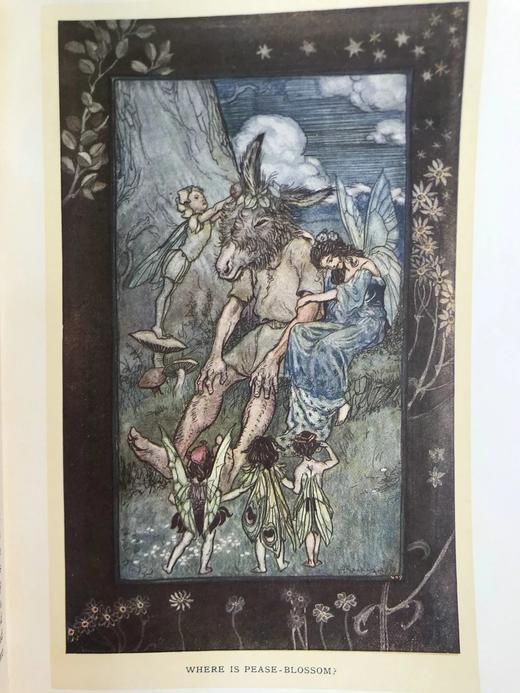 1909年 莎士比亚故事集 鬼才拉克姆12幅彩色手工贴图与大量黑白插图 漆布精装18开 商品图9