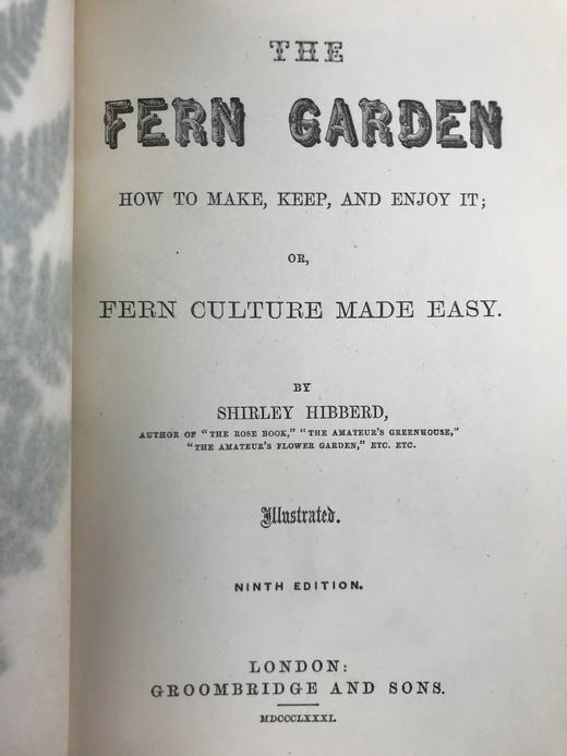 1881年 蕨类植物园艺指南 数十幅插图（含彩色） 漆布精装32开 商品图3