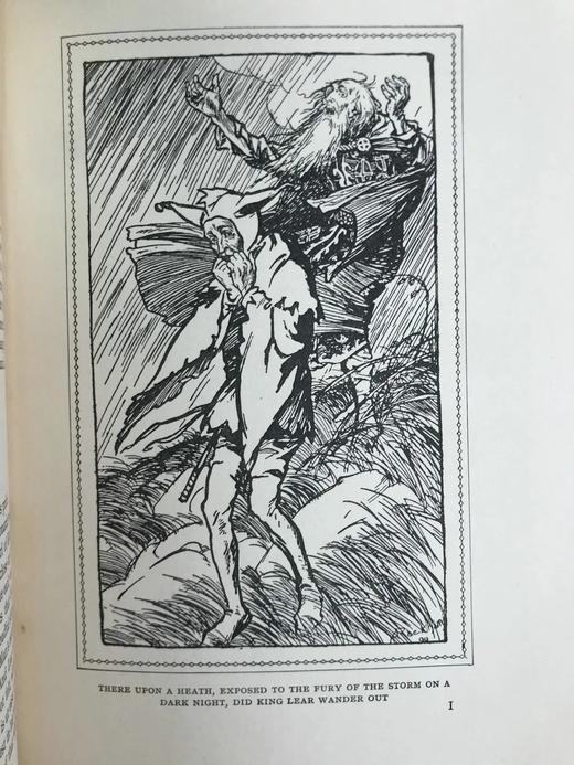 1909年 莎士比亚故事集 鬼才拉克姆12幅彩色手工贴图与大量黑白插图 漆布精装18开 商品图14