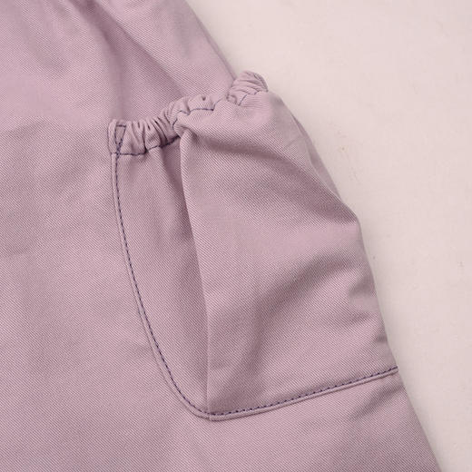 棉果果春季新品女童斜纹纯棉紫色背带裙M122703226127 商品图8