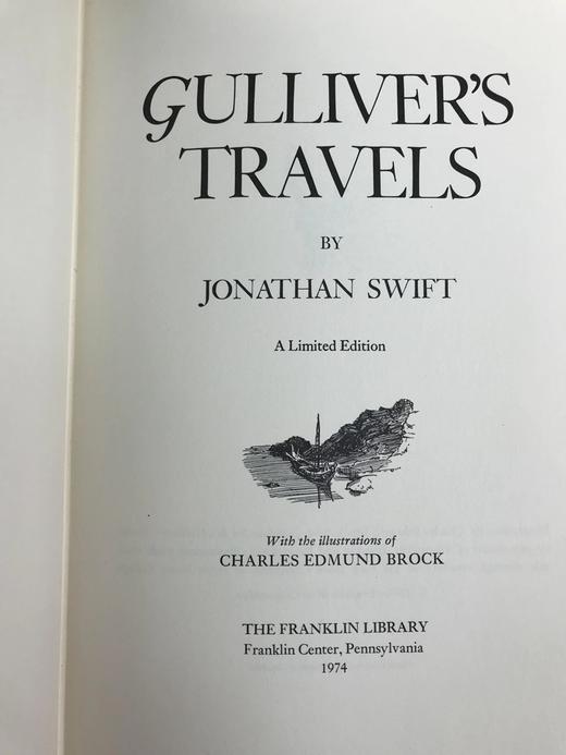 限量版！乔纳森・斯威夫特《格列佛游记》 配插图 富兰克林图书馆豪华皮装本 商品图2