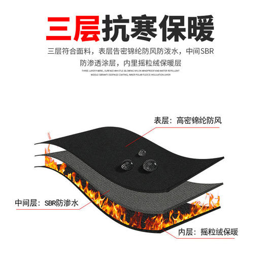 冬季骑行手套男加厚抗寒户外运动可触屏防滑手套保暖手套 商品图4