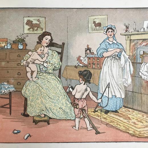 约20世纪早期 蓝道夫·凯迪克《嘿，嘀嘀嗒嗒》绘本 10余幅精美彩色插图 精装18开 商品图10