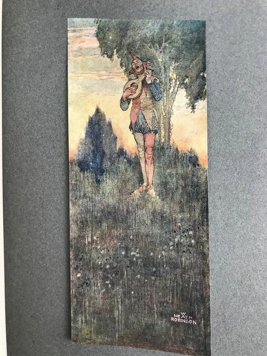 被收录进牛津词典的插画家！约20世纪早期 莎士比亚《第十二夜》 威廉·希斯·罗宾森40幅彩色手工贴图 漆布精装16开 商品图8