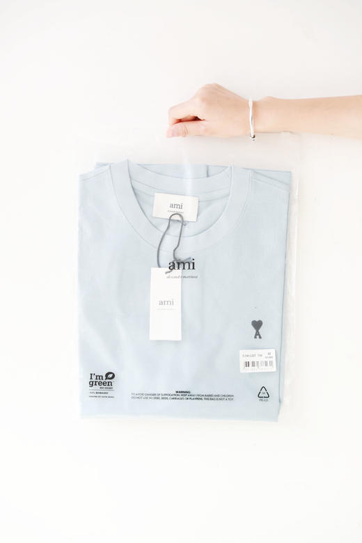 胸口小标tee，后颈字母刺绣。小黑标主题纯棉宽松复古半袖C122958 商品图11