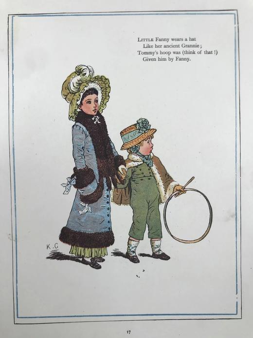 约20世纪早期 凯特·格林纳威《窗下：童画与童谣集》 数十幅精美彩色插图 精装16开 商品图6