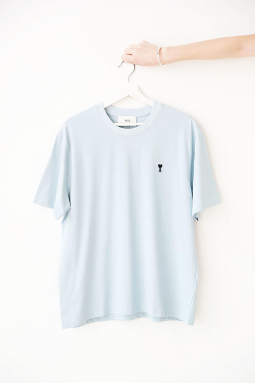 胸口小标tee，后颈字母刺绣。小黑标主题纯棉宽松复古半袖C122958 商品图14