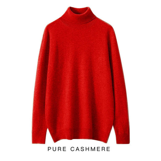 红览 高领100%纯羊毛衫男士秋冬套头毛衣X-203 商品图4