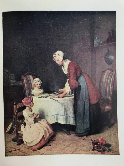 约20世纪早期 夏尔丹与弗拉戈纳尔传 16幅彩色插图 全真皮精装32开 商品图7