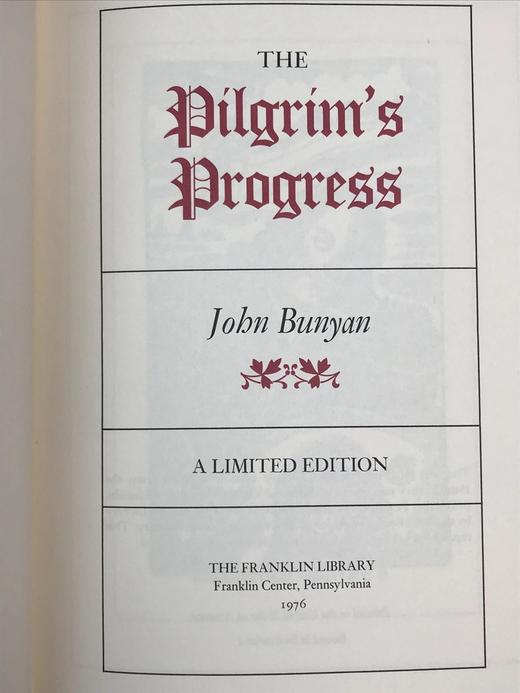 限量版！约翰・班扬《天路历程》配插图 富兰克林图书馆豪华皮装本 商品图2