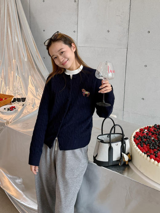 鄂尔多 * 同款 100% 羊毛绞花针织衫|中鼎集团纱线 商品图6