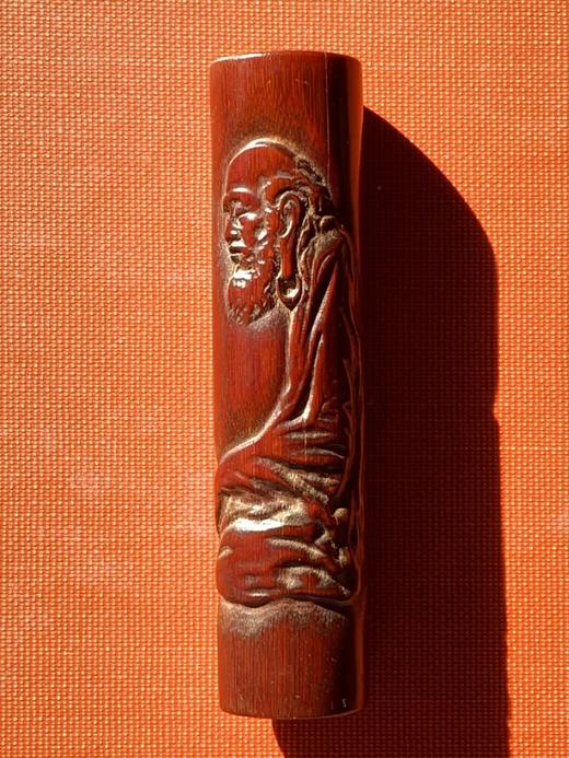 竹筒雕达摩坐像把玩件，顺丰包邮 商品图3