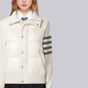 TB| 汤*布朗高密度防风保暖四条杠女士轻便羽绒服